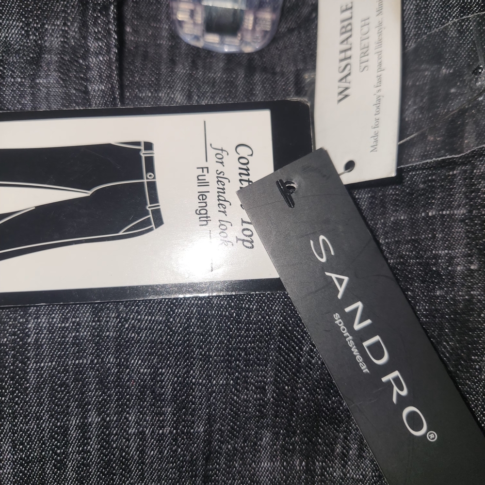 Sandro‎ Women's Charcoal Textured Pants - Picture 3 of 4